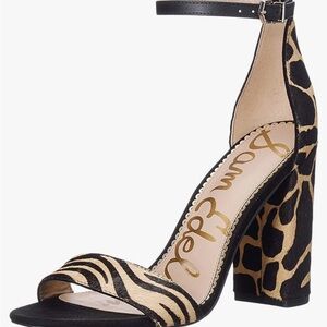 Sam Edelman Yaro New Nude Safari Zebra Brahma Hair/Large Giraffe Brahma Hair
